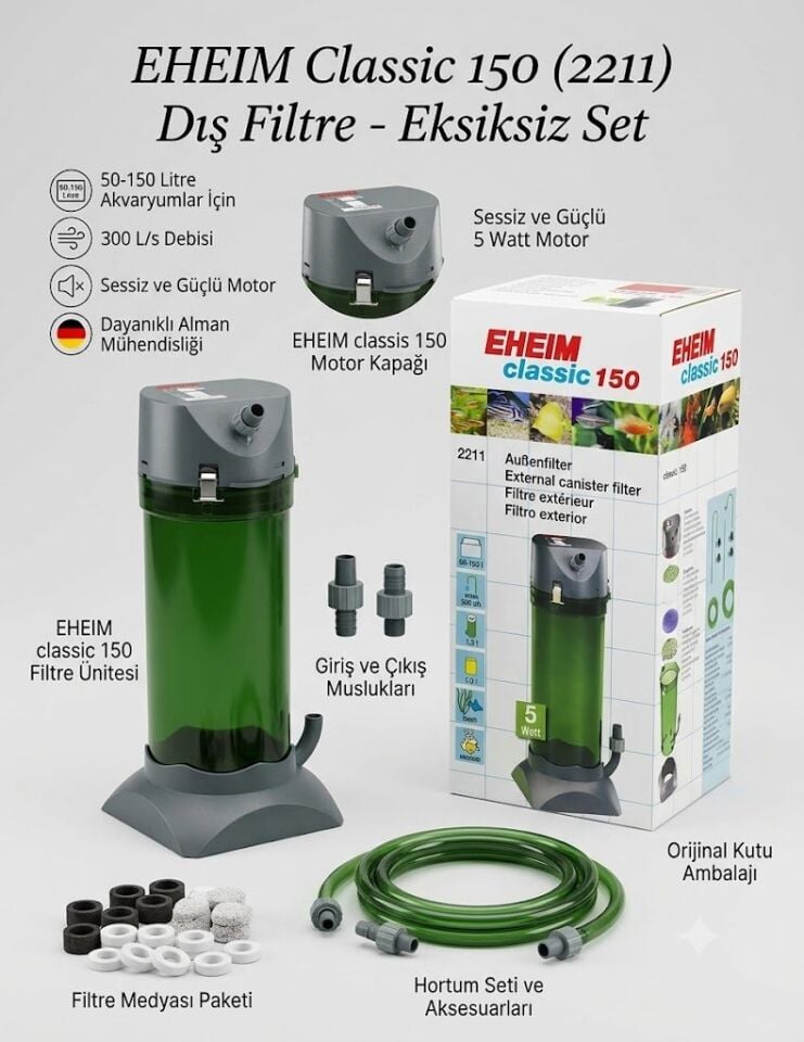 EHEIM CLASSİC 150 DIŞ FİLTRE (2211-01)