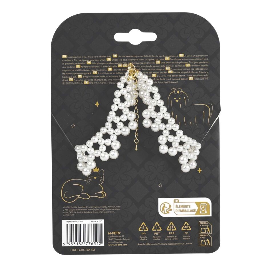 M-PETS GLAM PRESTİGE AKSESUAR WHİTE JEWEL (L)