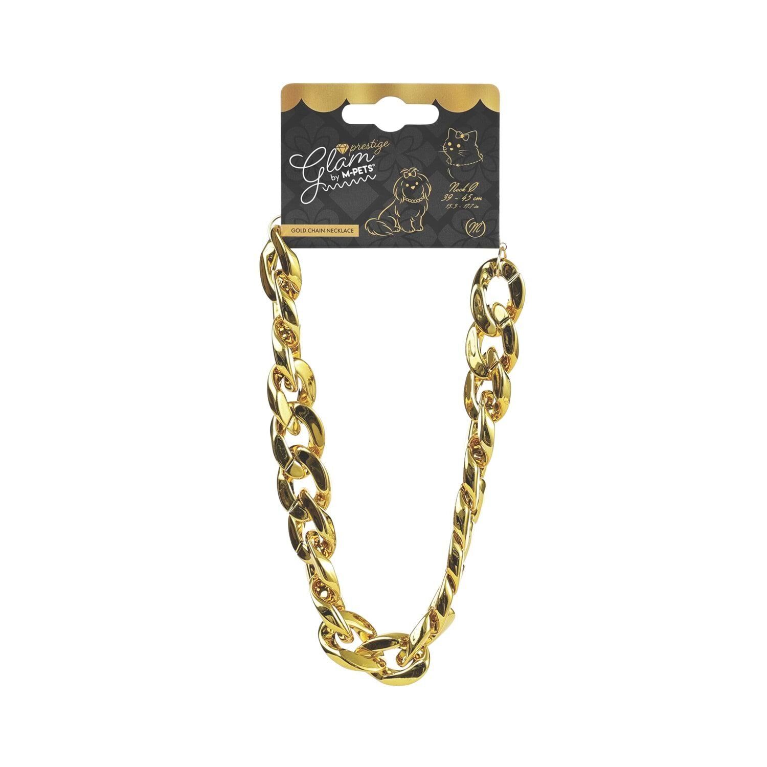 M-PETS GLAM PRESTİGE AKSESUAR GOLD CHAİN (M)