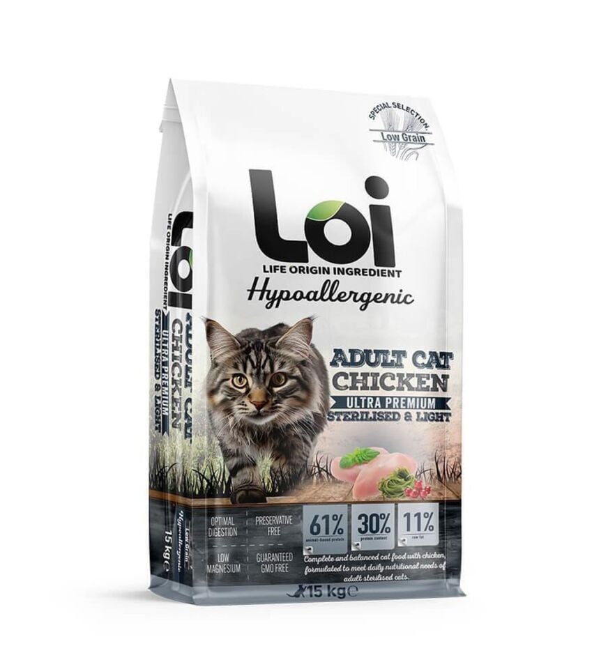 LOI YAVRU KEDİ MAMASI TAVUKLU 15 KG