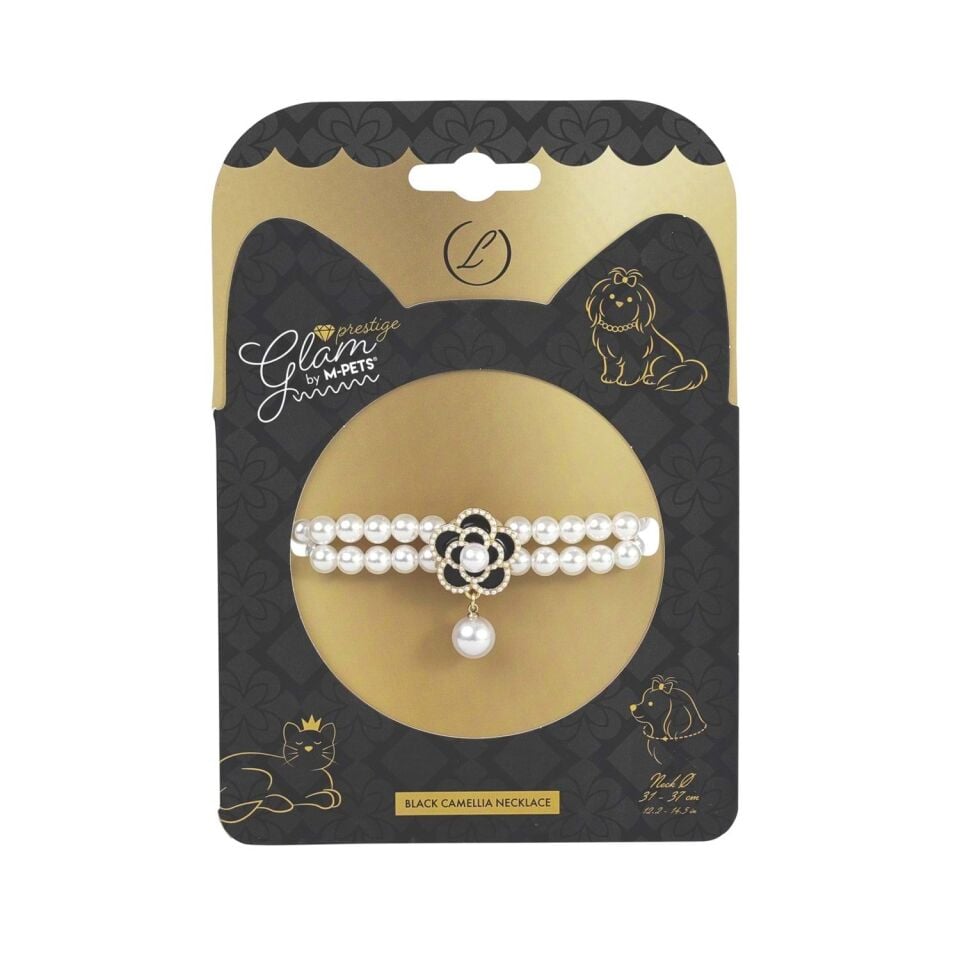 M-PETS GLAM PRESTİGE AKSESUAR BLACK CAMELLİA (L)