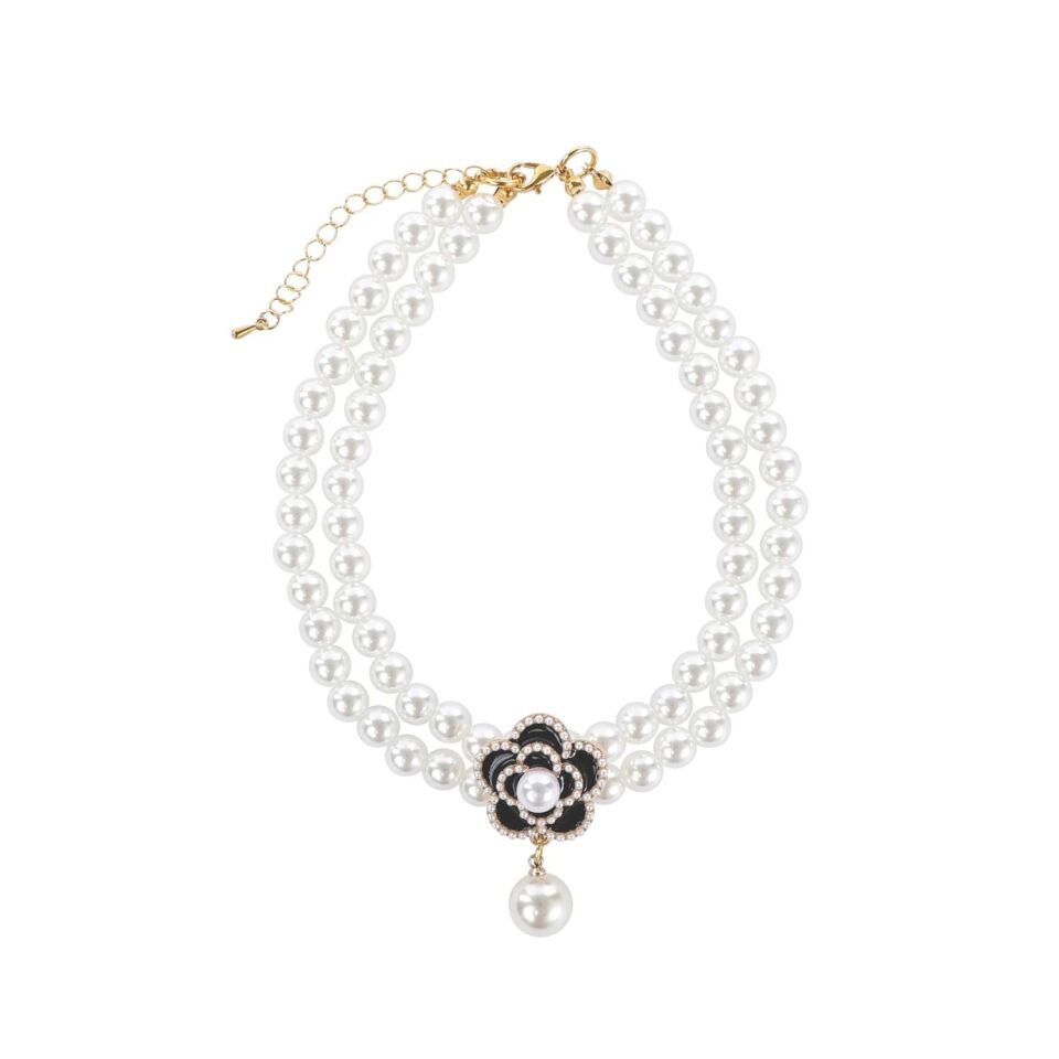 M-PETS GLAM PRESTİGE AKSESUAR BLACK CAMELLİA (L)