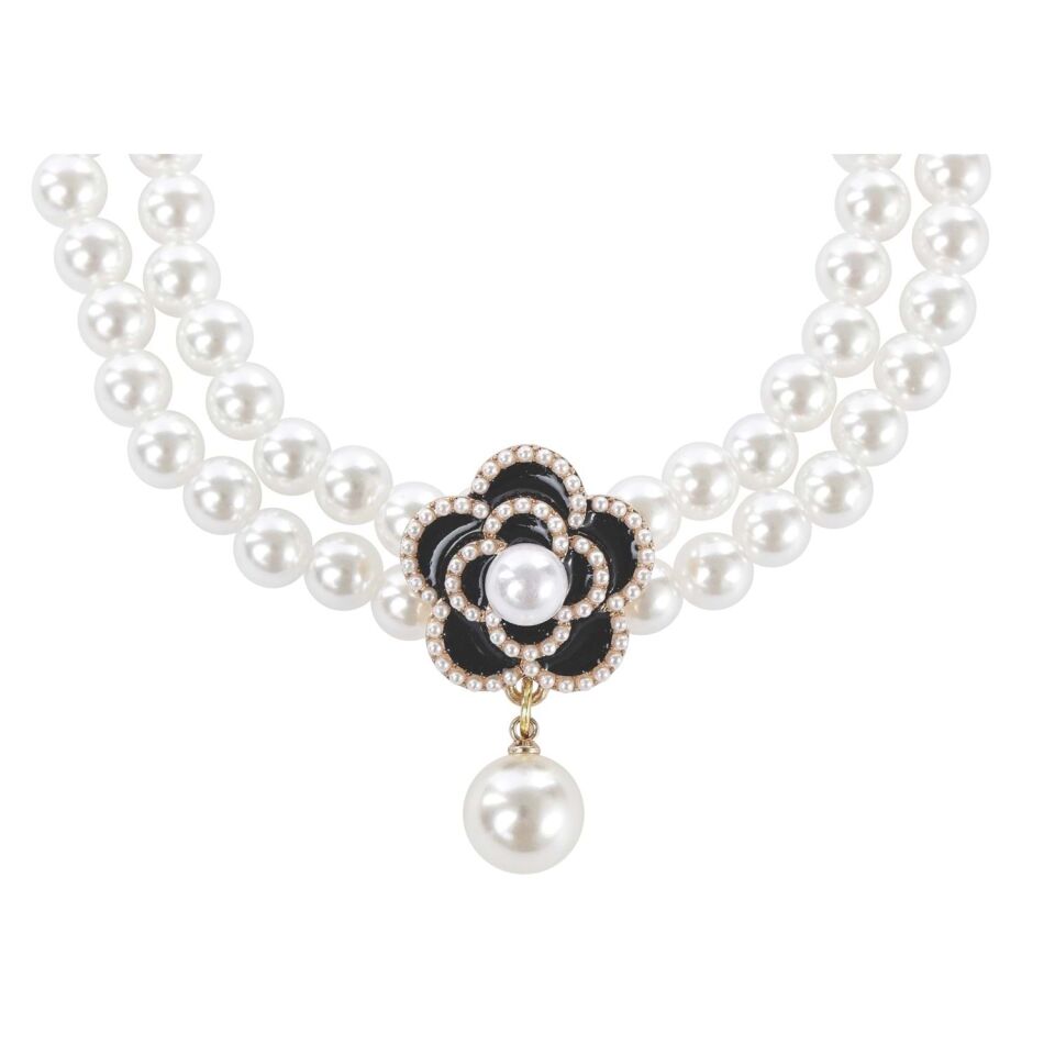 M-PETS GLAM PRESTİGE AKSESUAR BLACK CAMELLİA (L)