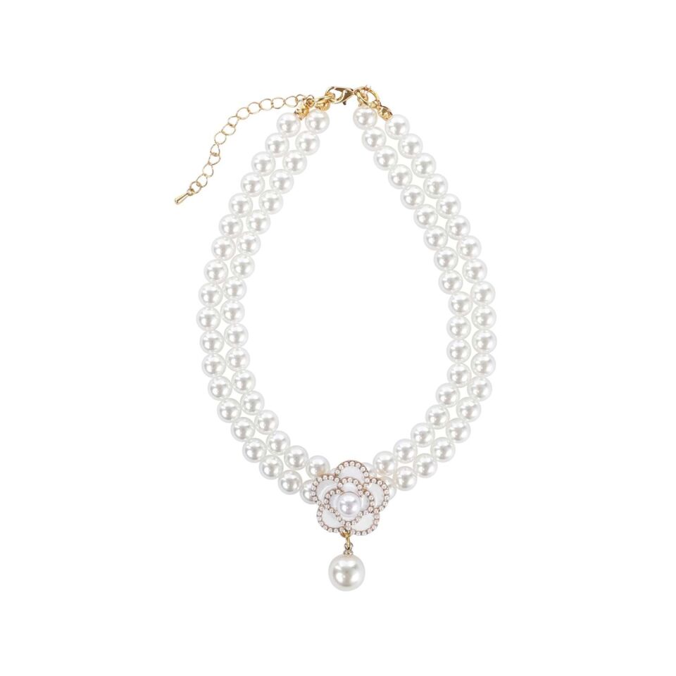M-PETS GLAM PRESTİGE AKSESUAR WHİTE CAMELLİA (L)