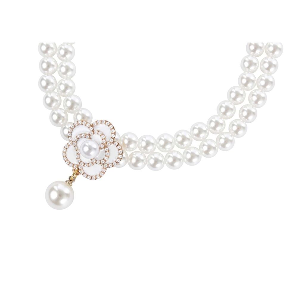 M-PETS GLAM PRESTİGE AKSESUAR WHİTE CAMELLİA (L)
