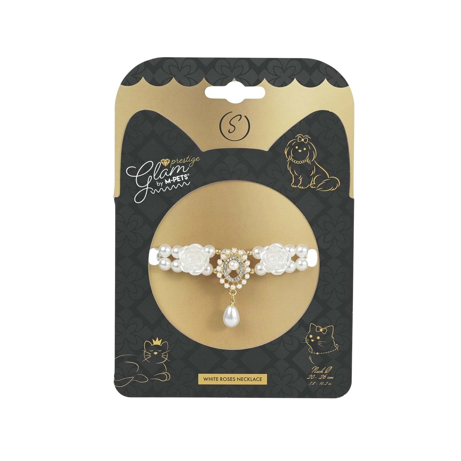 M-PETS GLAM PRESTİGE AKSESUAR WHİTE ROSES (S)
