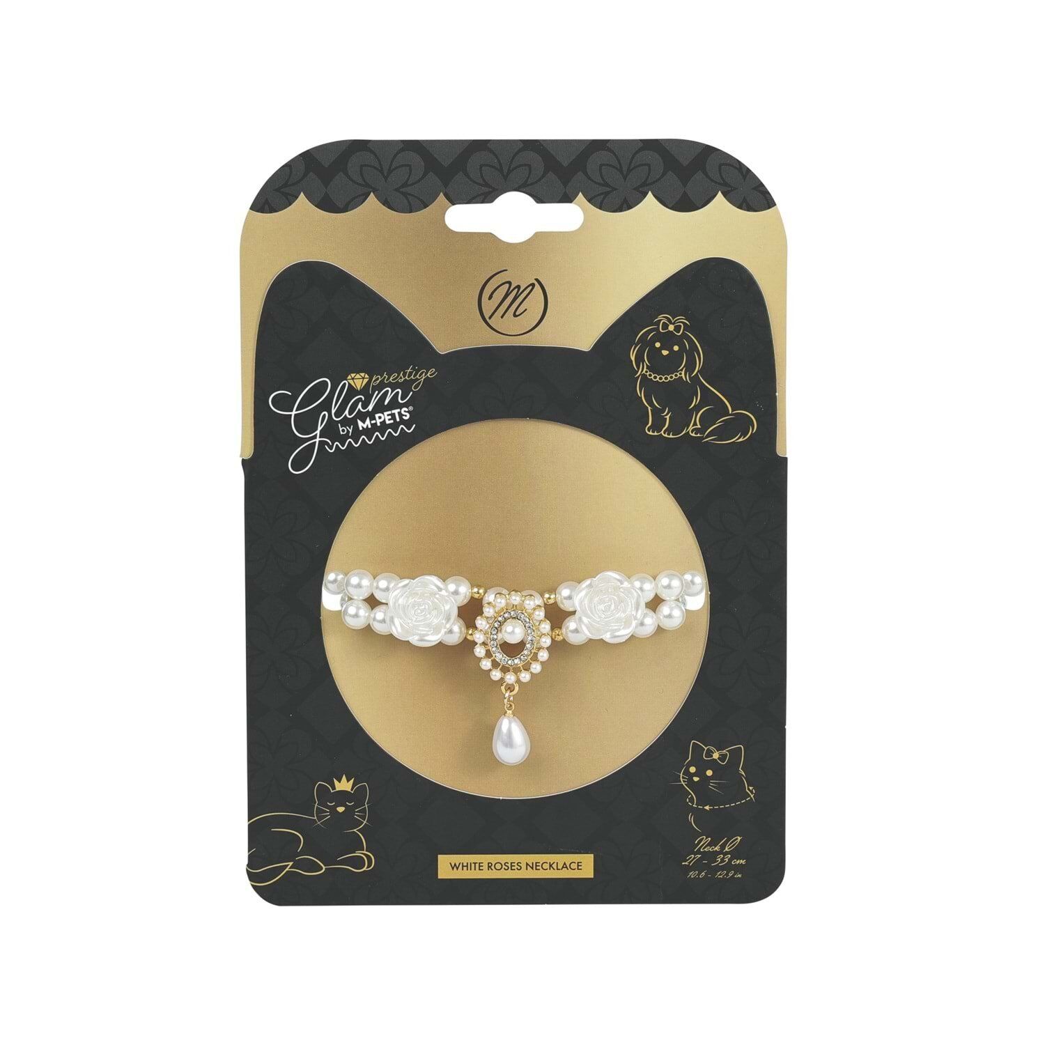 M-PETS GLAM PRESTİGE AKSESUAR WHİTE ROSES (M)