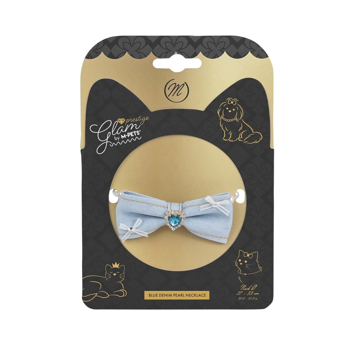 M-PETS GLAM PRESTİGE AKSESUAR BLUE DENİM PEARL (M)