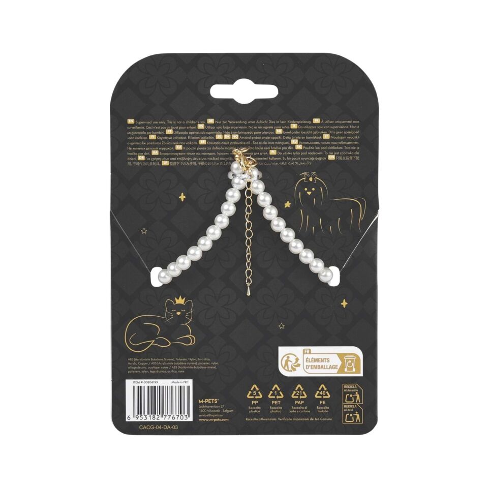 M-PETS GLAM PRESTİGE AKSESUAR BLUE DENİM PEARL (M)