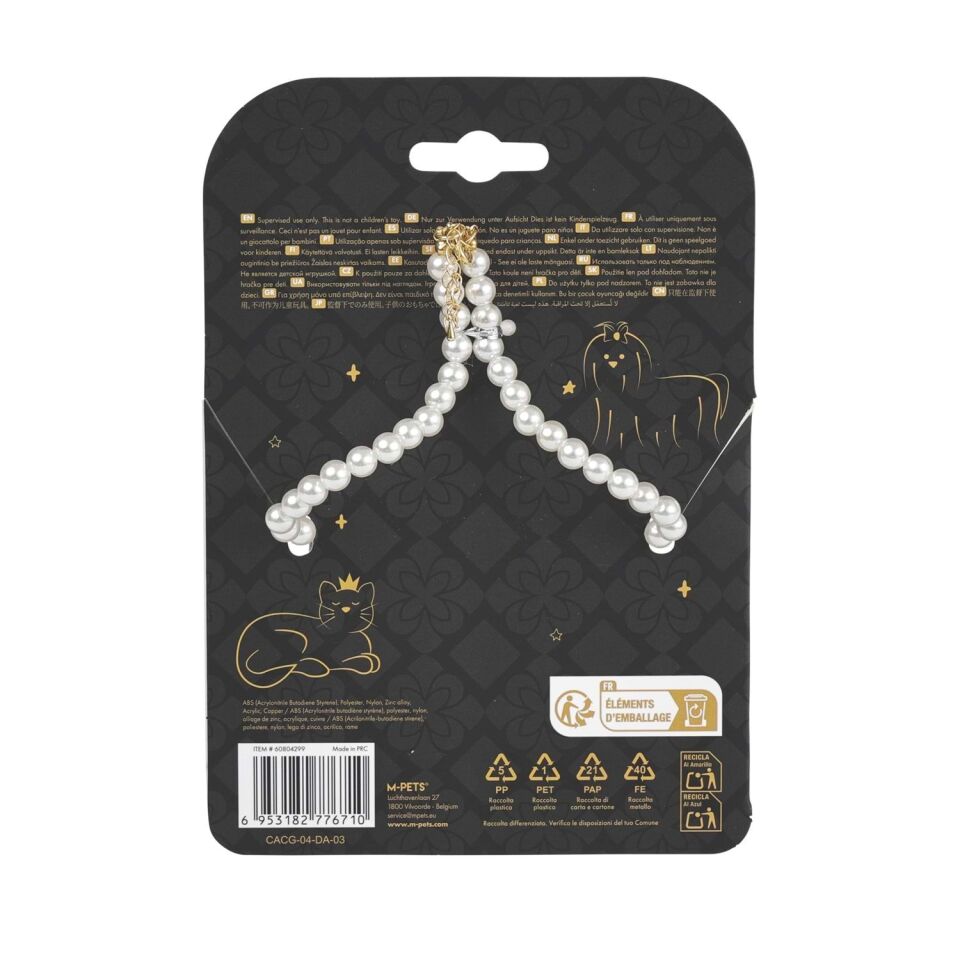 M-PETS GLAM PRESTİGE AKSESUAR BLUE DENİM PEARL (L)
