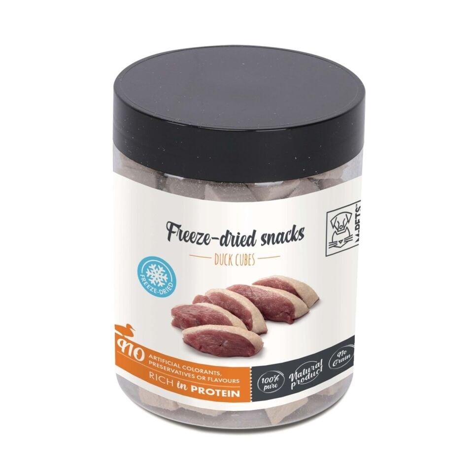 M-PETS FREEZE DRİED KURUTULMUŞ %100 ÖRDEK KÜPLERİ KÖPEK ÖDÜLÜ 30GR