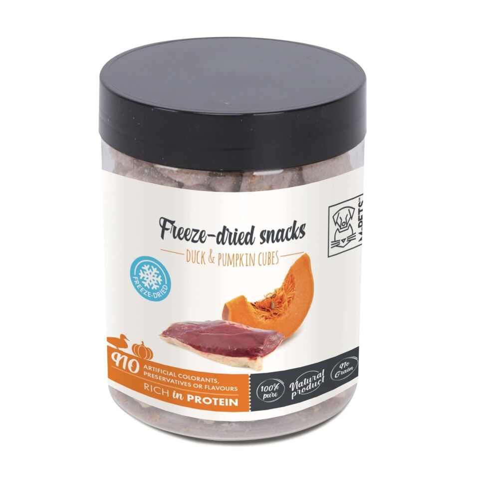 M-PETS FREEZE DRİED KURUTULMUŞ %100 ÖRDEK ve BALKABAĞI KÜPLERİ KÖPEK ÖDÜLÜ 35GR