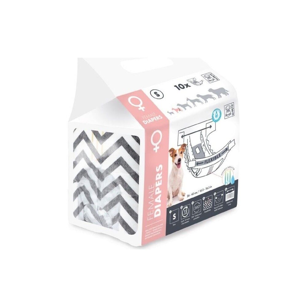 M-PETS Diapers Dişi Köpekler İçin Külot (S) 10Lu