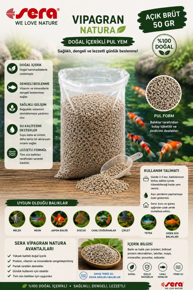 SERA VİPAGRAN NATURA 50 GR AÇIK BRÜT