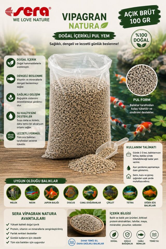 SERA VİPAGRAN NATURA 100 GR AÇIK BRÜT