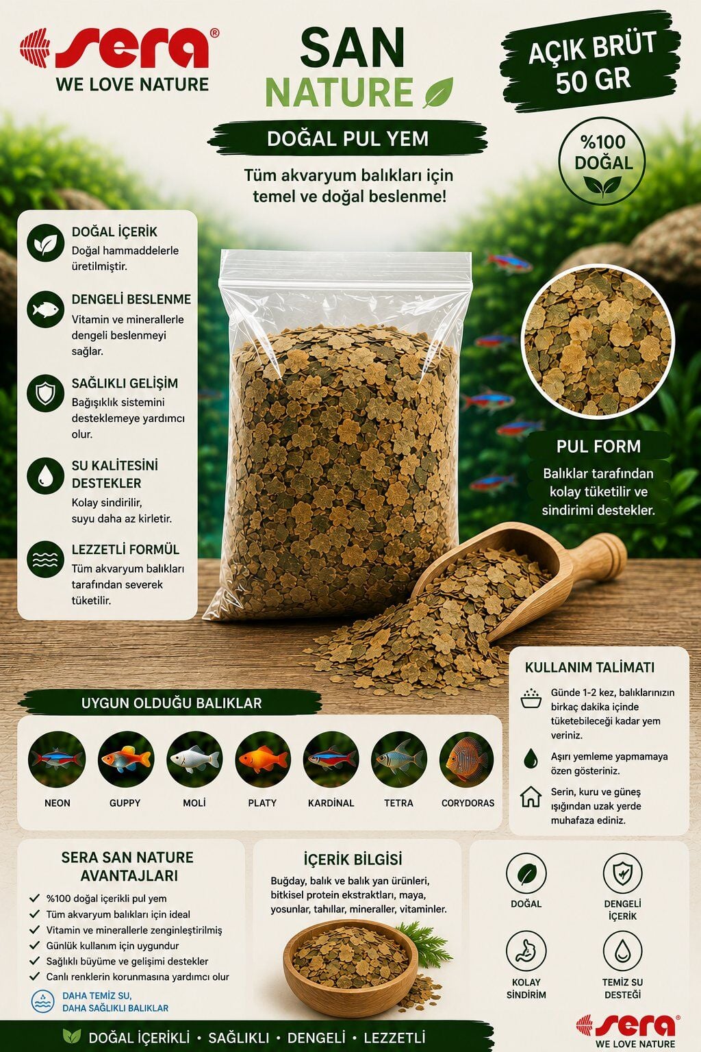 Sera San Nature 50 gr Brüt Açık