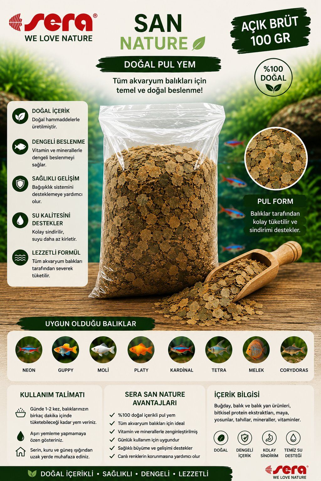 Sera San Nature 100 gr Brüt Açık