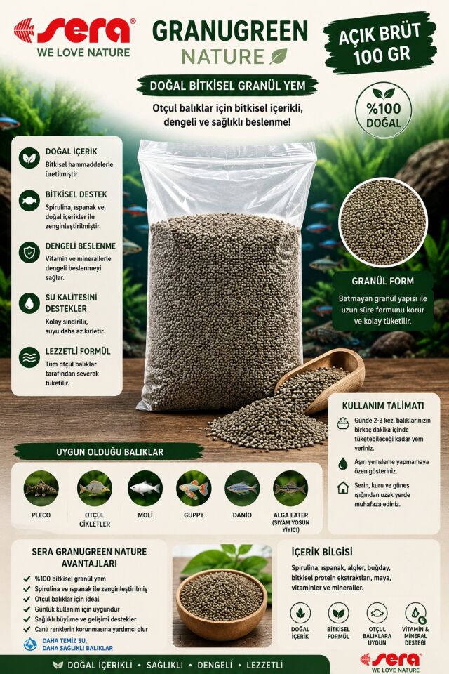 SERA GRANUGREEN NATURE 100 GR AÇIK BRÜT