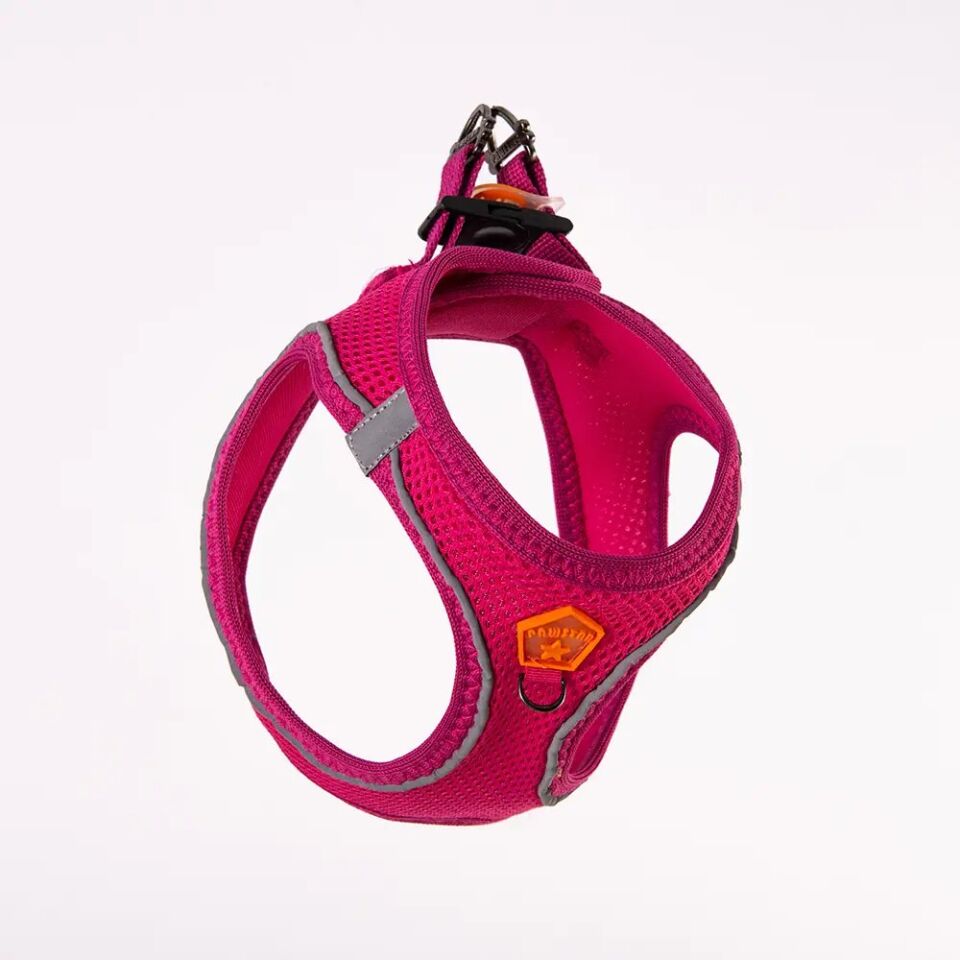 Pawstar Fuşya Airmesh Köpek Göğüs Tasması XS