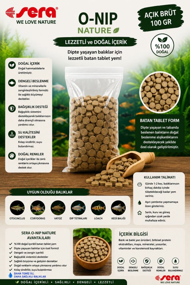 Sera O Nip Nature 100 gr Açık Brüt