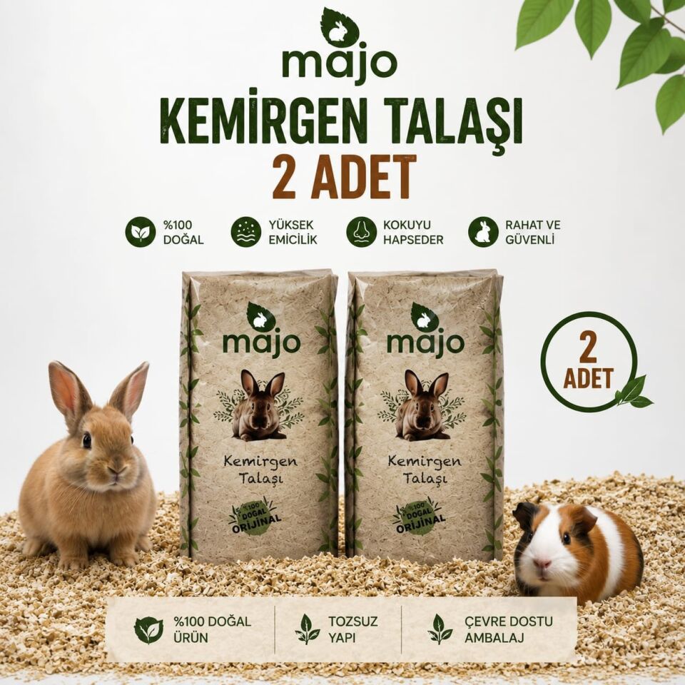 Majo Tavşan, Ginepig, Hamster Için Çam Talaşı 15 Litre 2 Adet