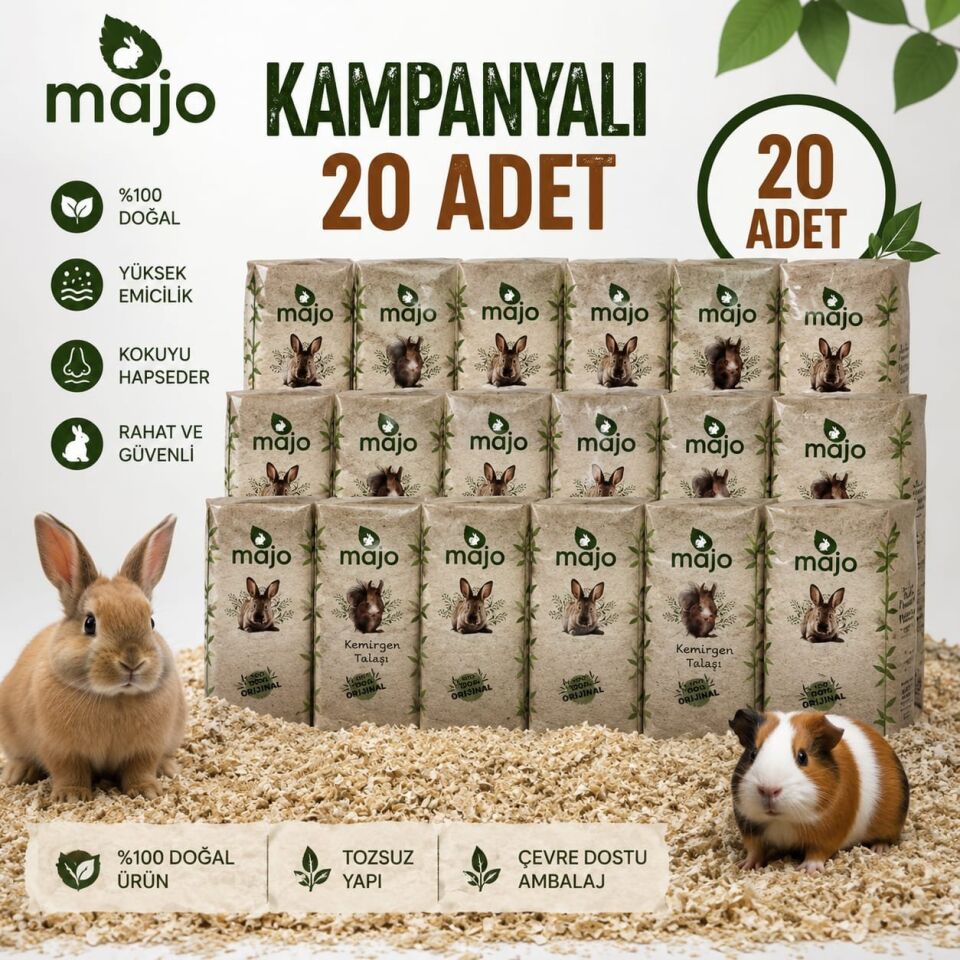 20 Lİ 15 LT TAVŞAN, GİNEPİG, HAMSTER TALAŞ KAMPANYA PAKET