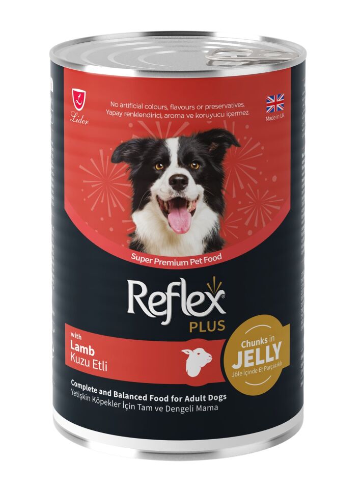 REFLEX PLUS JÖLE İÇİNDE ET PARÇACIKLI KUZU ETLİ YETİŞKİN KÖPEK MAMASI 400 G