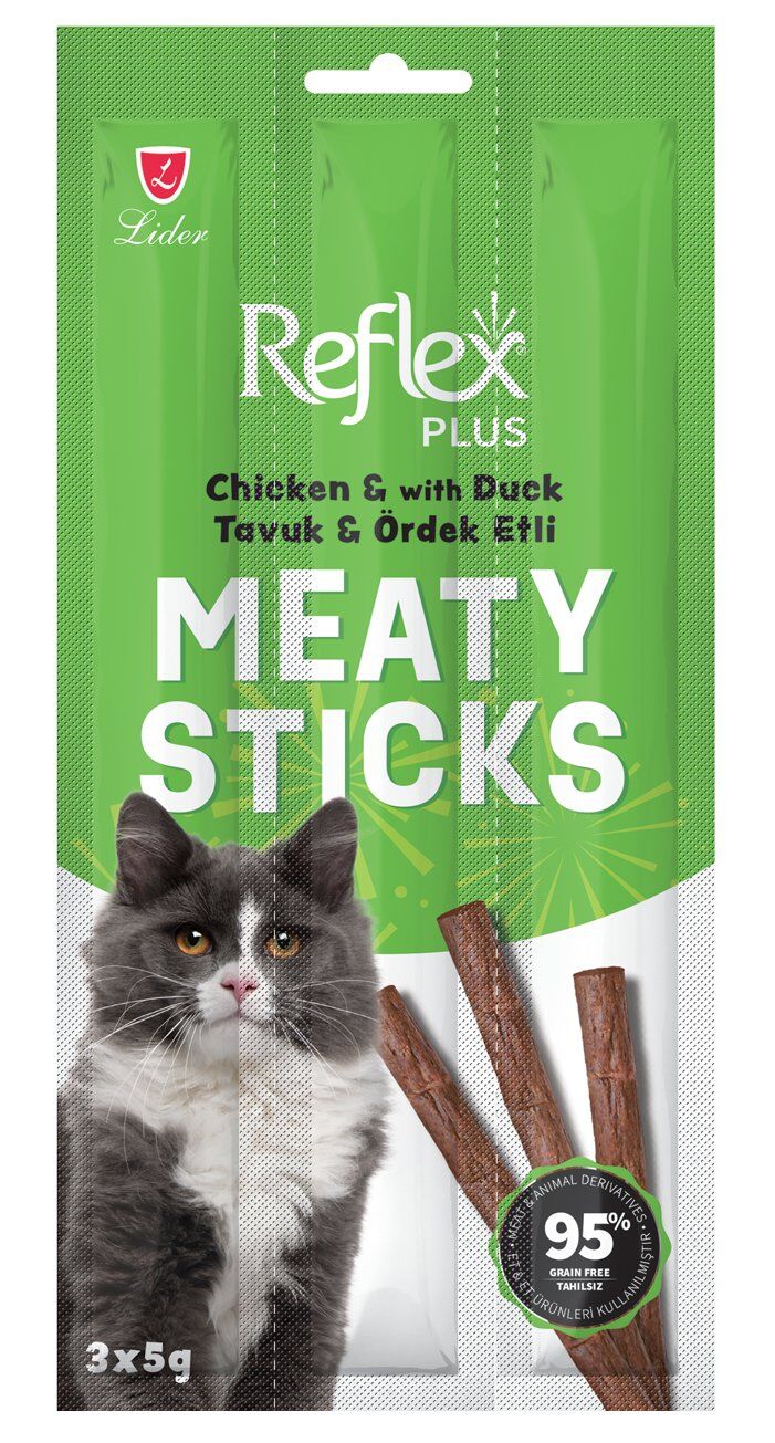 REFLEX KEDİ ÖDÜL STICKS TAVUK & ÖRDEK 3 x 5 GR