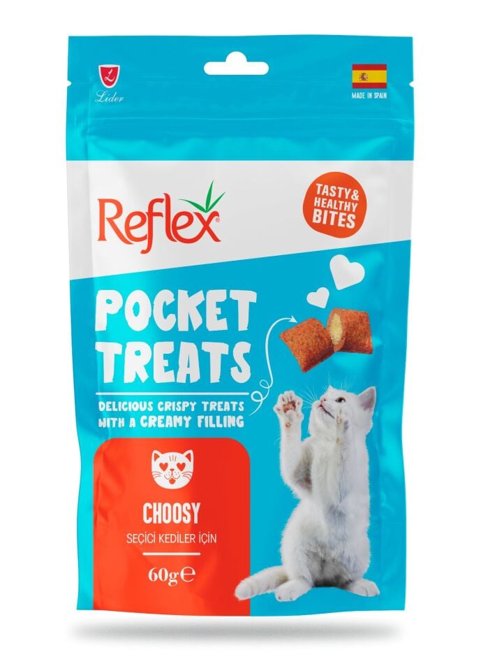 REFLEX POCKET TREATS CHOOSY SEÇİCİ KEDİLER İÇİN ÖDÜL MAMASI 60G