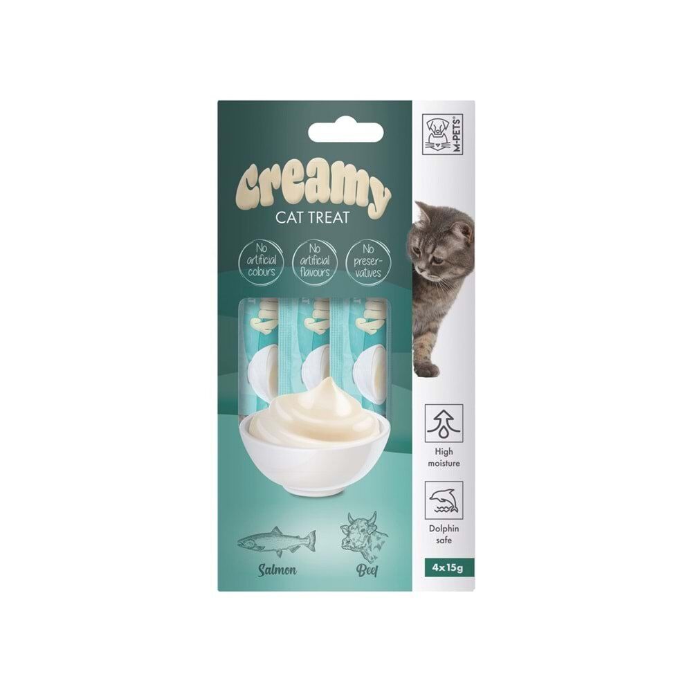 M-PETS CREAMY SOMON BALIKLI BİFTEKLİ KEDİ ÖDÜLÜ 60GR