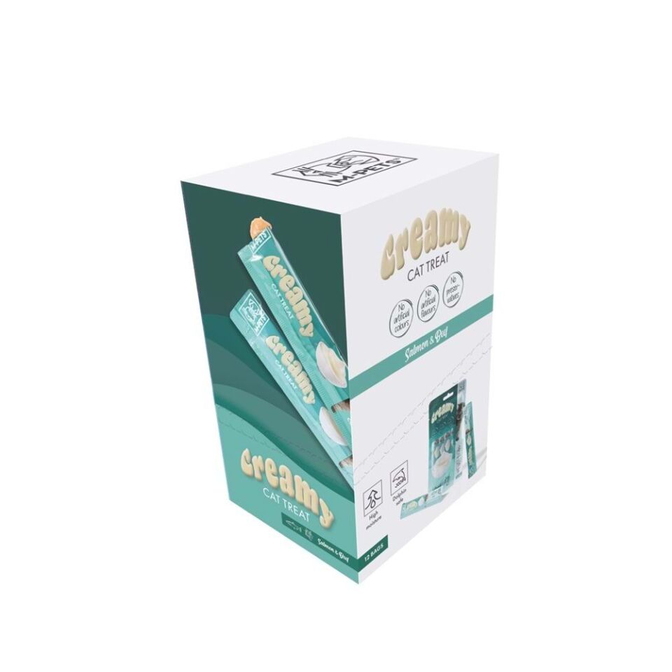 M-PETS CREAMY SOMON BALIKLI BİFTEKLİ KEDİ ÖDÜLÜ 60GR