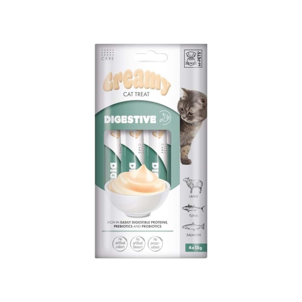 M-PETS DİGESTİVEN FOKSİYENEL CREAMY KEDİ ÖDÜL 60GR