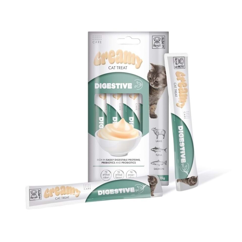 M-PETS DİGESTİVEN FOKSİYENEL CREAMY KEDİ ÖDÜL 60GR