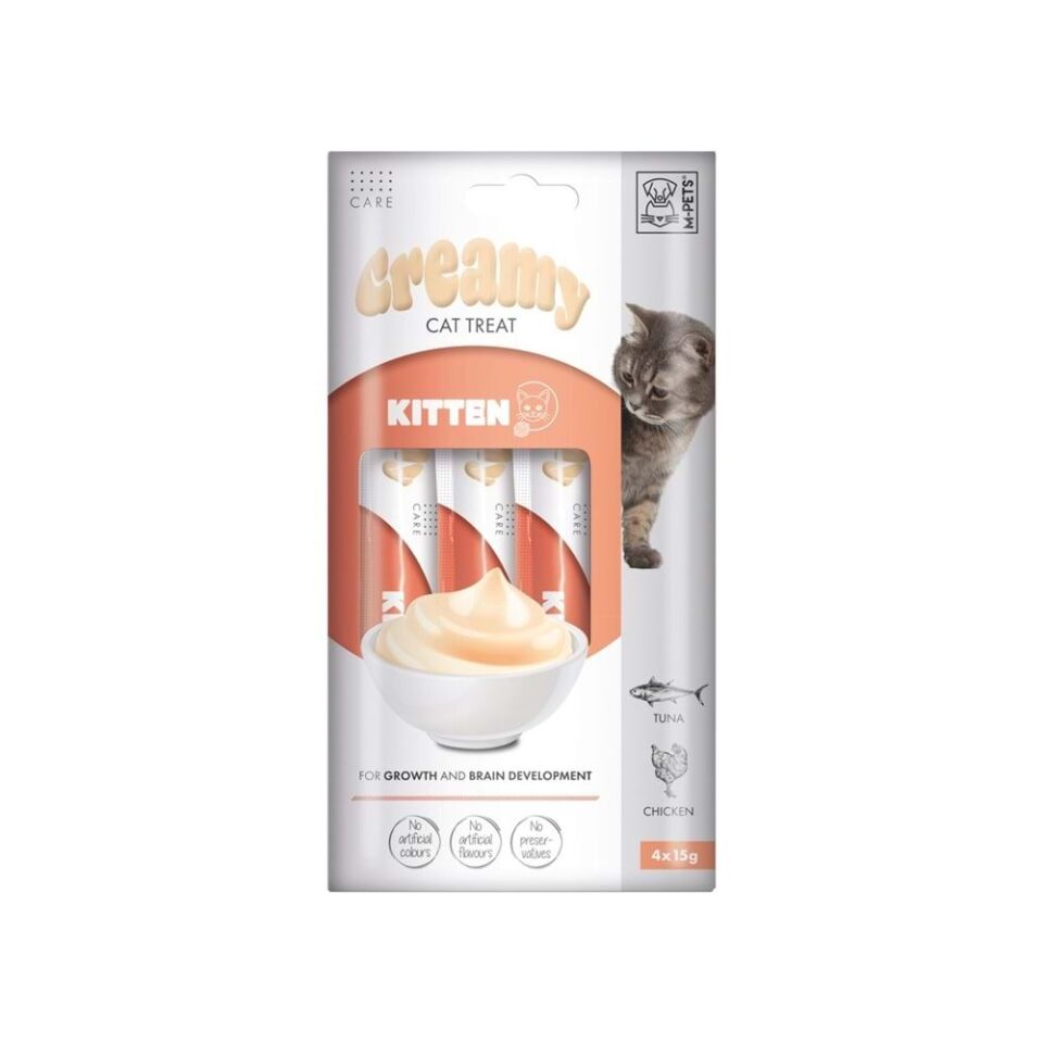 M-PETS KITTEN FOKSİYANEL CREAMY KEDİ ÖDÜL 60 GR