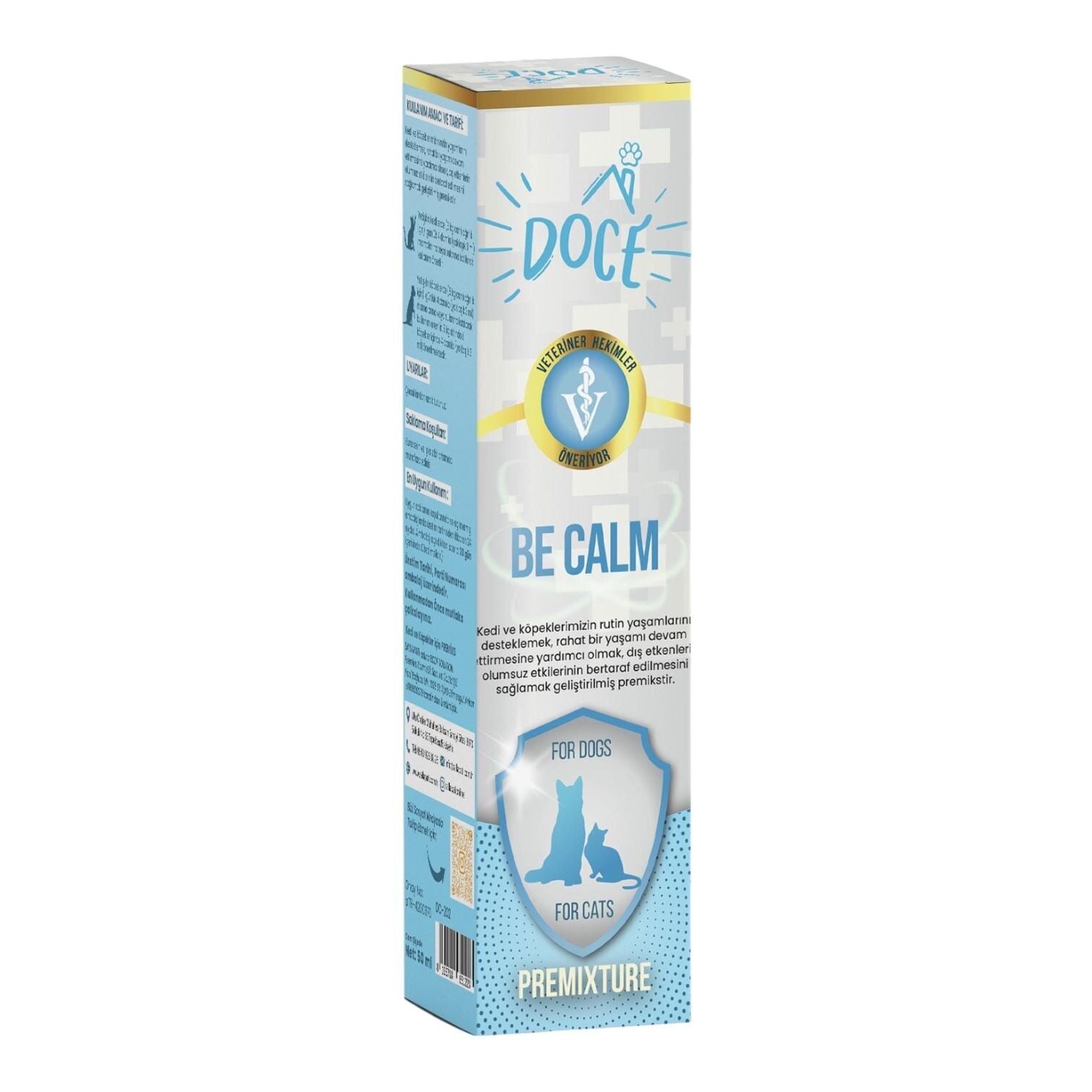 Doce BeCalm Valerian Kedi ve Köpekler İçin Sakinleştirici Damla 50 ml