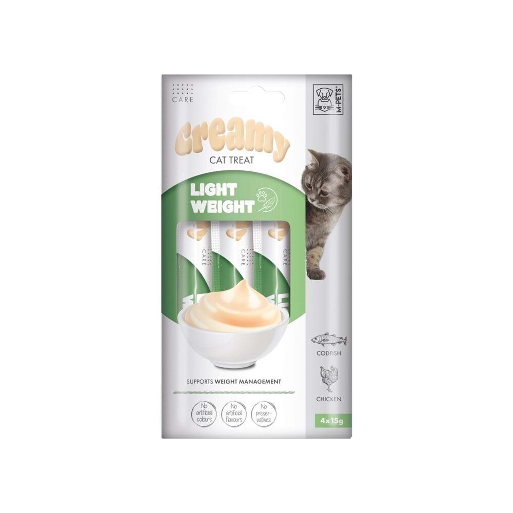 M-PETS LIGHT WEIGHT FOKSİYANEL CREAMY KEDİ ÖDÜL 60 GR