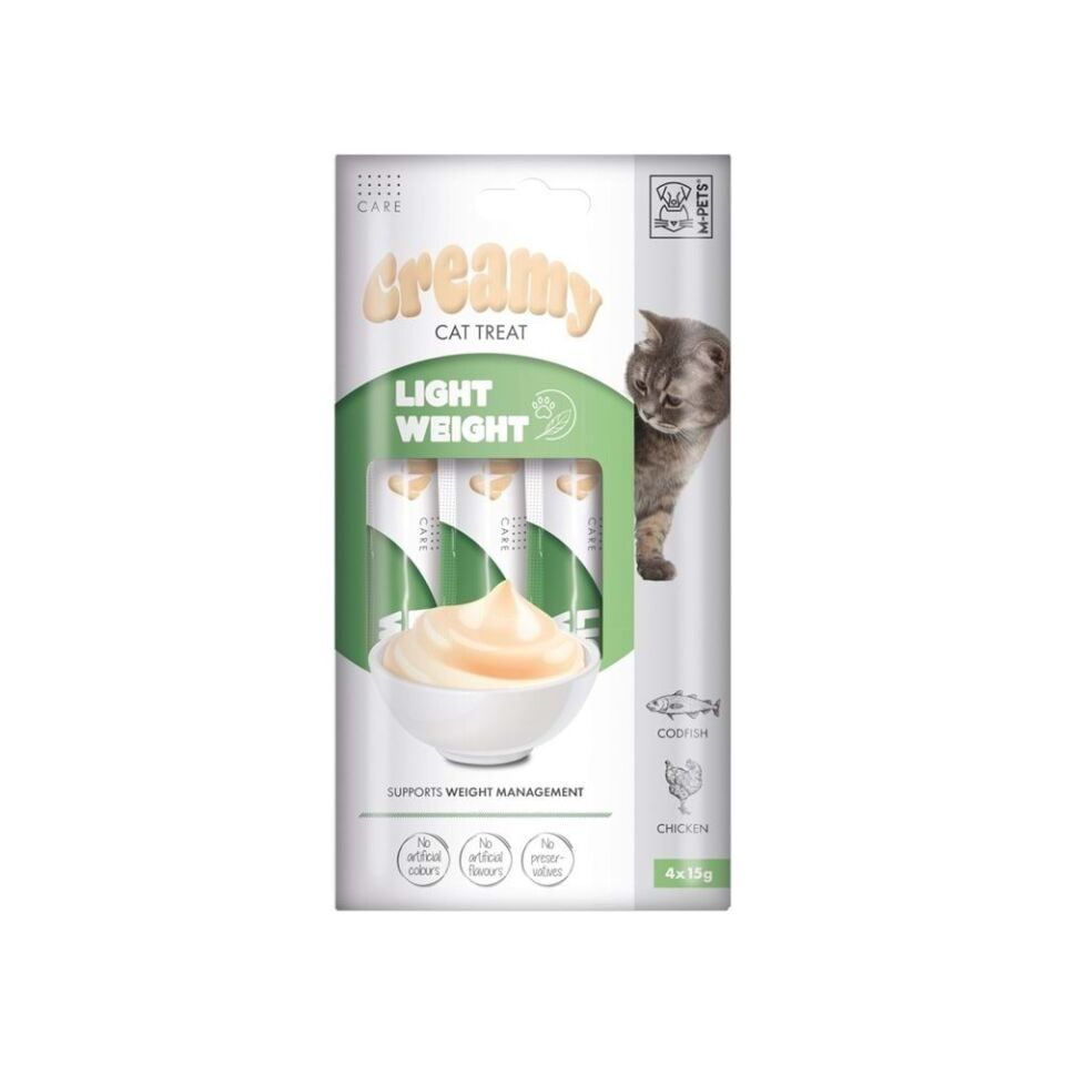 M-PETS LIGHT WEIGHT FOKSİYANEL CREAMY KEDİ ÖDÜL 60 GR