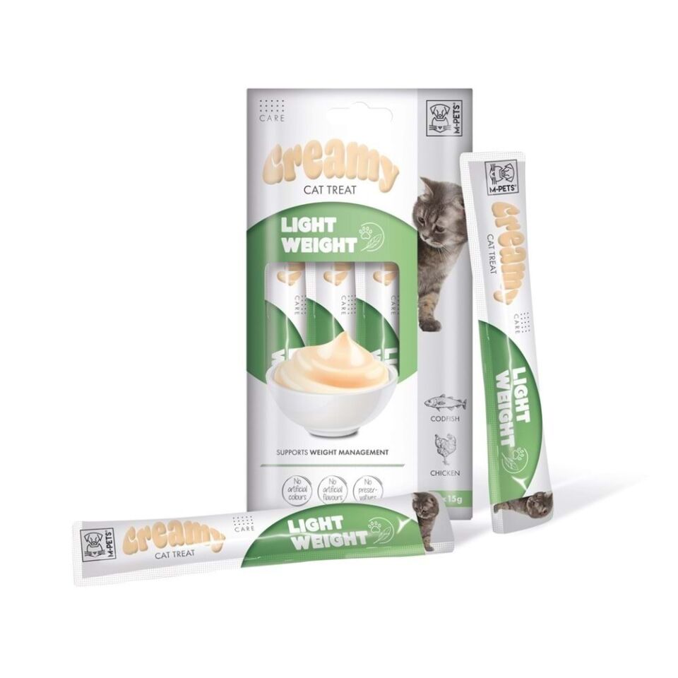 M-PETS LIGHT WEIGHT FOKSİYANEL CREAMY KEDİ ÖDÜL 60 GR