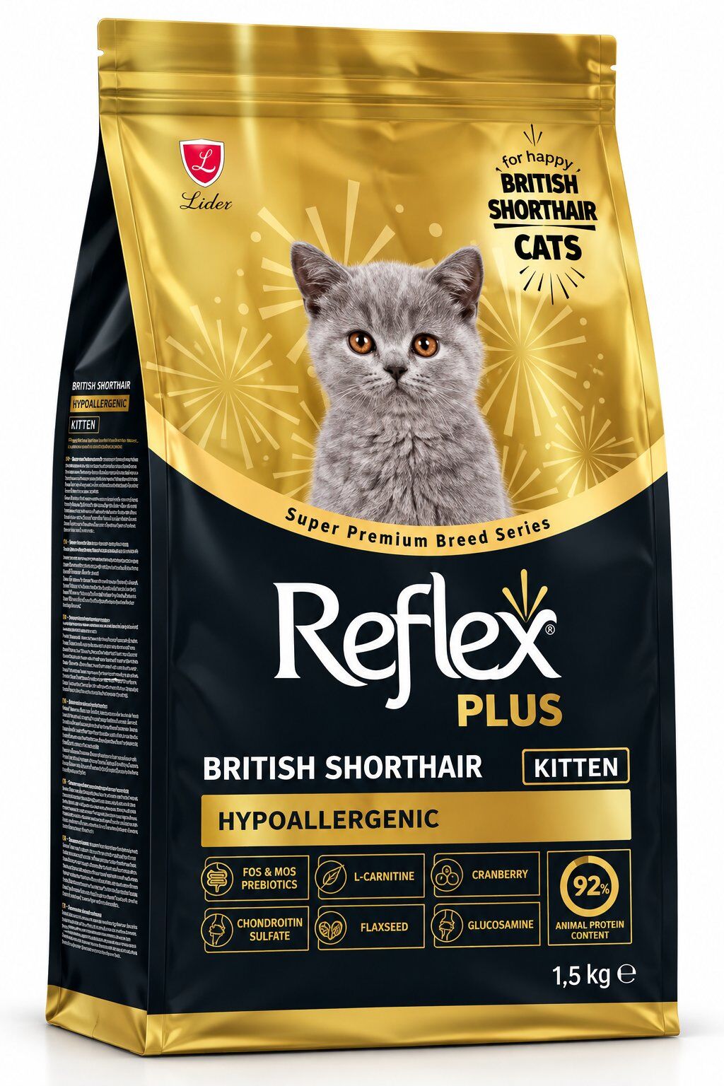 REFLEX PLUS BRİTİSH SHORTHAİR YAVRU KEDİ MAMASI 1,5 KG