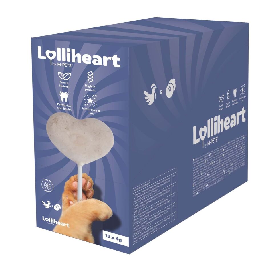 M-PETS LOLLİHEART YABAN MERSİNLİ KEDİ ÖDÜLÜ 4GR 15Lİ (KOLİ)