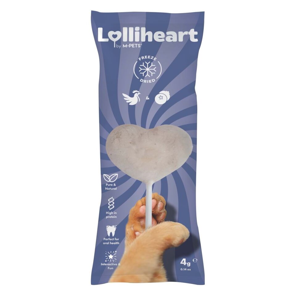 M-PETS LOLLİHEART YABAN MERSİNLİ KEDİ ÖDÜLÜ 4GR 15Lİ (KOLİ)