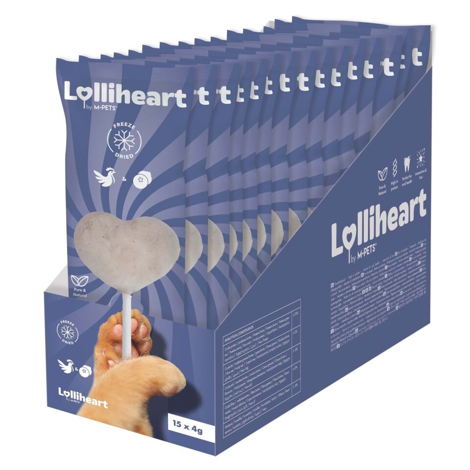 M-PETS LOLLİHEART YABAN MERSİNLİ KEDİ ÖDÜLÜ 4GR 15Lİ (KOLİ)