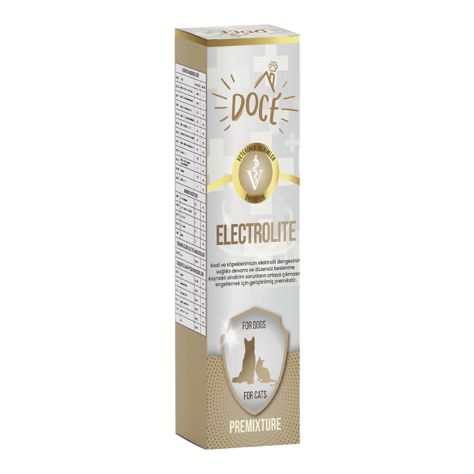 Doce Electrolyte Kedi ve Köpekler İçin Elektrolit Destekleyici Bakım Yağı 50 ml