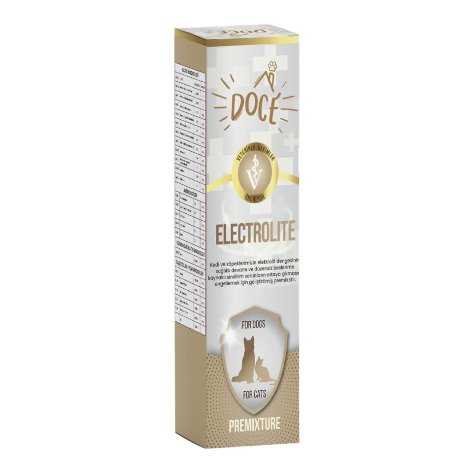 Doce Electrolyte Kedi ve Köpekler İçin Elektrolit Destekleyici Bakım Yağı 50 ml