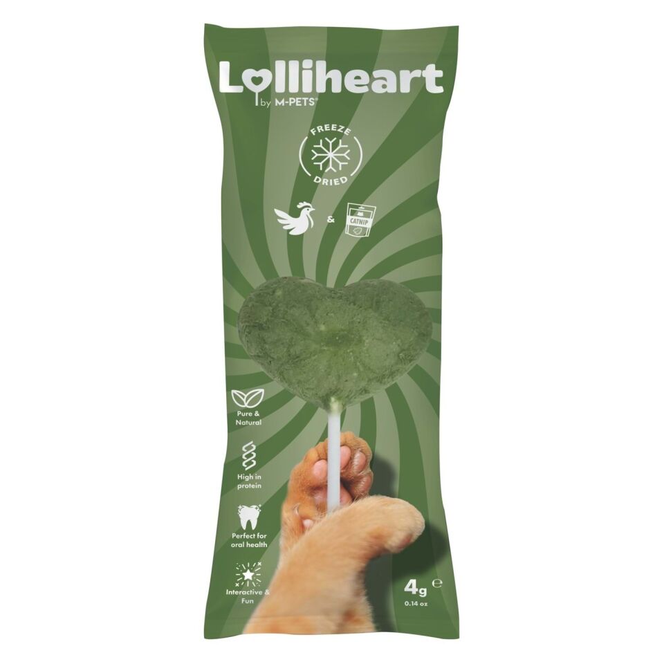 M-PETS LOLLİHEART CATNİPLİ KEDİ ÖDÜLÜ 4GR 15Lİ (KOLİ)