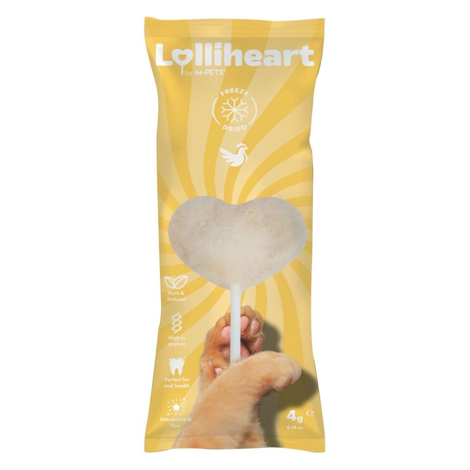 M-PETS LOLLİHEART TAVUKLU KEDİ ÖDÜLÜ 4GR 15Lİ (KOLİ)