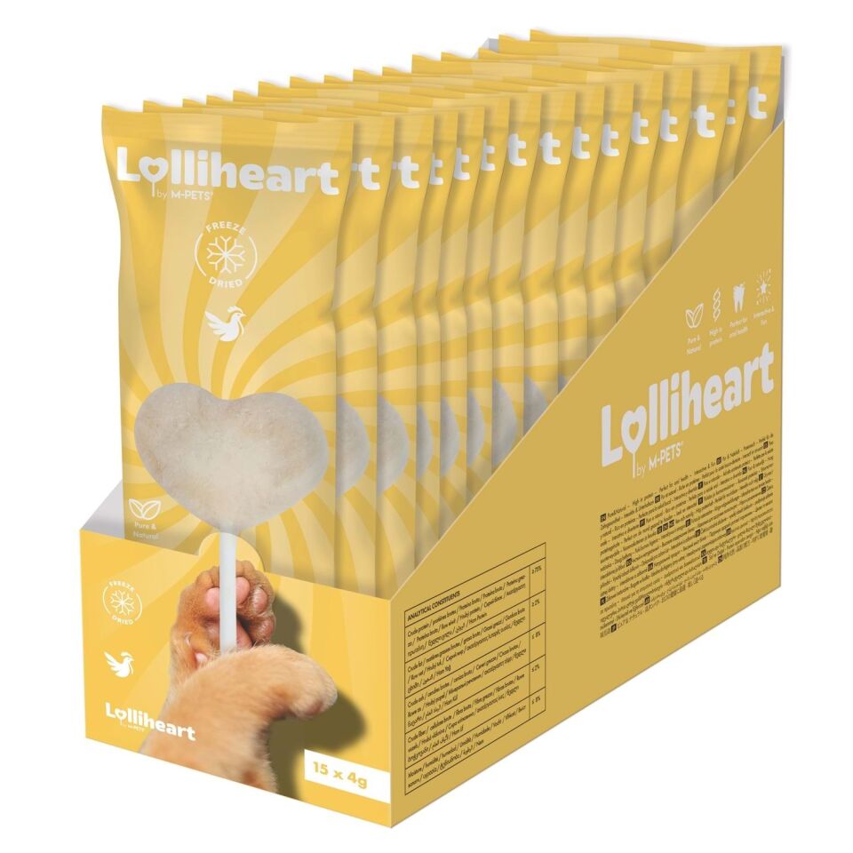 M-PETS LOLLİHEART TAVUKLU KEDİ ÖDÜLÜ 4GR 15Lİ (KOLİ)