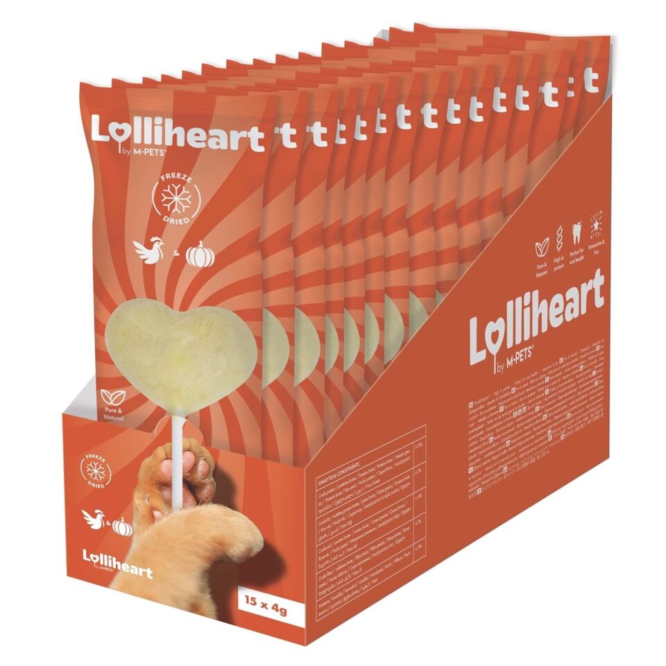 M-PETS LOLLİHEART BALKABAKLI KEDİ ÖDÜLÜ 4GR 15Lİ (KOLİ)