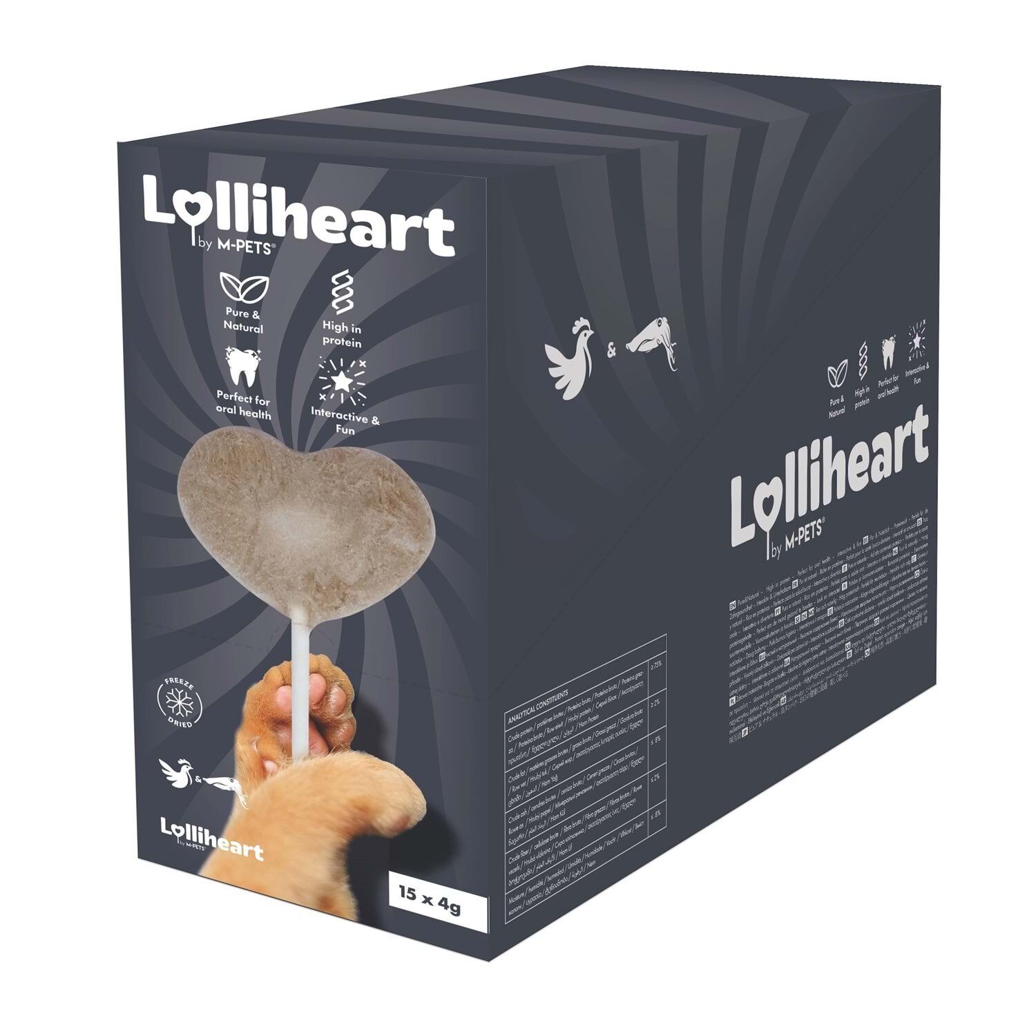 M-PETS LOLLİHEART MÜREKKEP BALIKLI KEDİ ÖDÜLÜ 4GR 15Lİ