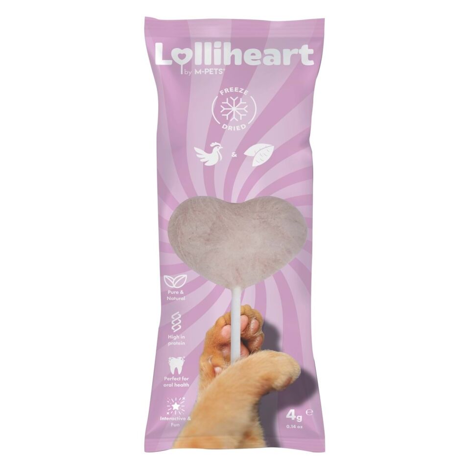 M-PETS LOLLİHEART MOR PATATESLİ KEDİ ÖDÜLÜ 4GR 15Lİ (KOLİ)